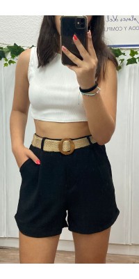 Pantalón corto cinturón