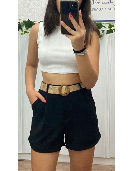 Pantalón corto cinturón