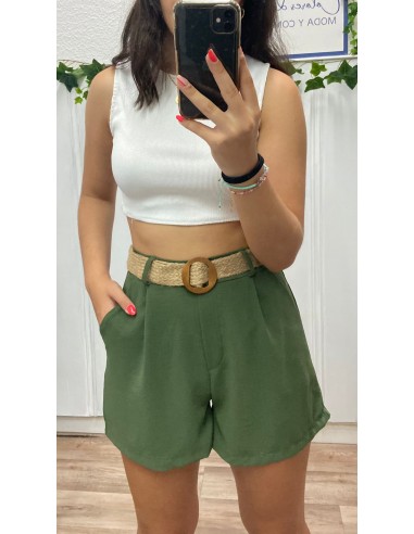 Pantalón corto cinturón